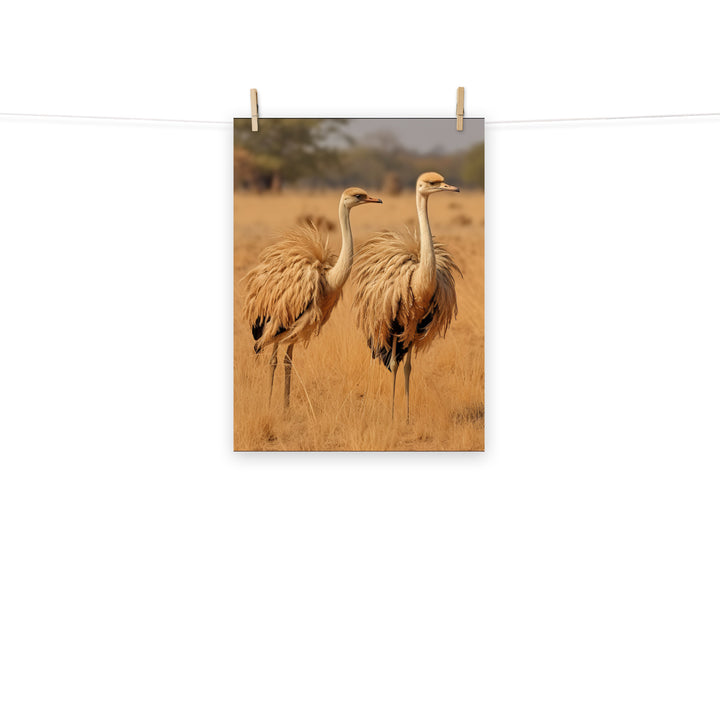 Ostrich Photo paper poster - PosterfyAI.com
