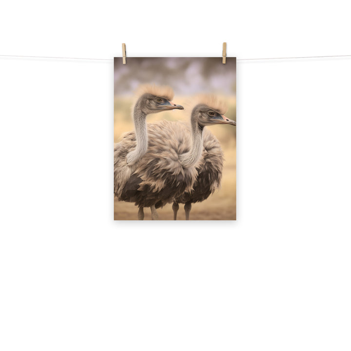 Ostrich Photo paper poster - PosterfyAI.com
