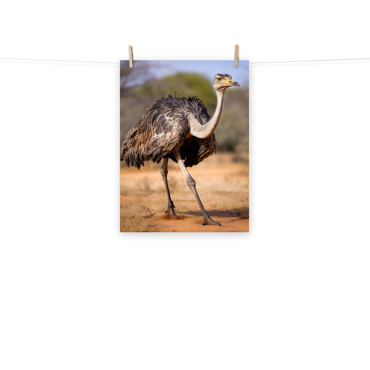 Ostrich Photo paper poster - PosterfyAI.com