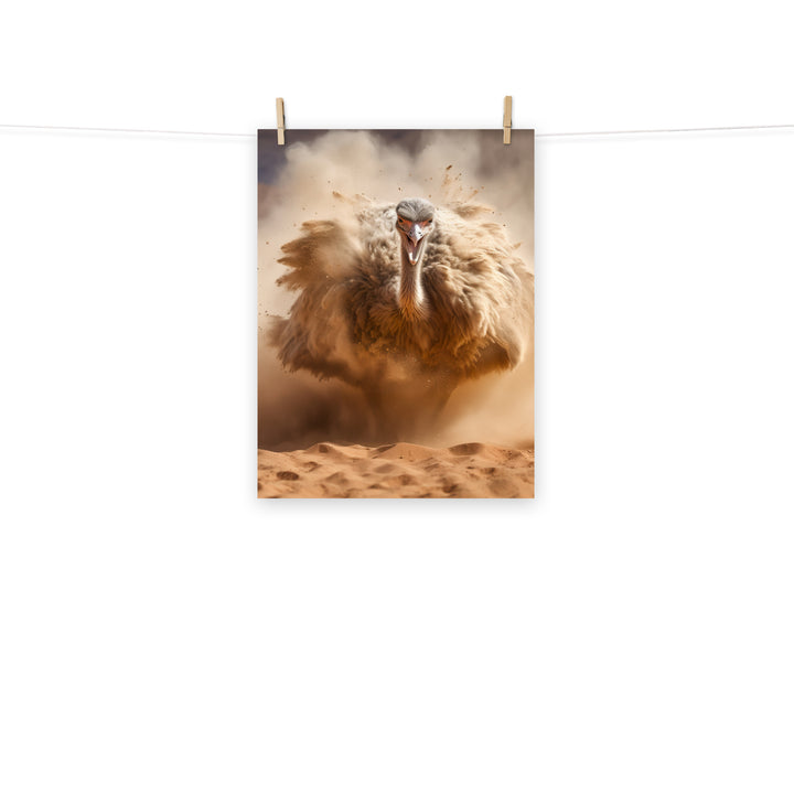 Ostrich Photo paper poster - PosterfyAI.com