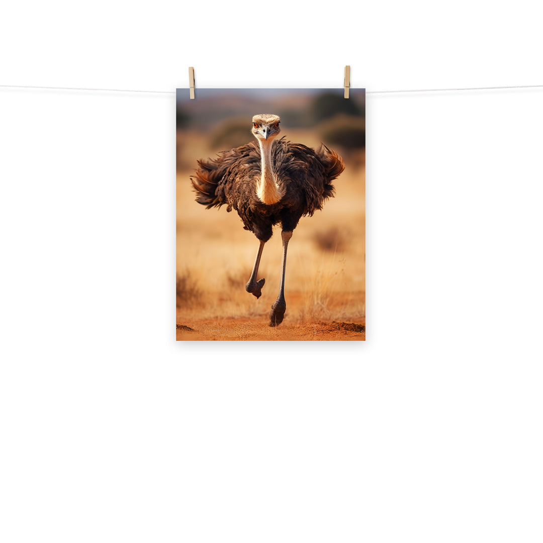Ostrich Photo paper poster - PosterfyAI.com