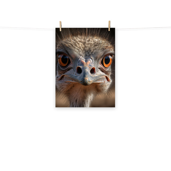 Ostrich Photo paper poster - PosterfyAI.com