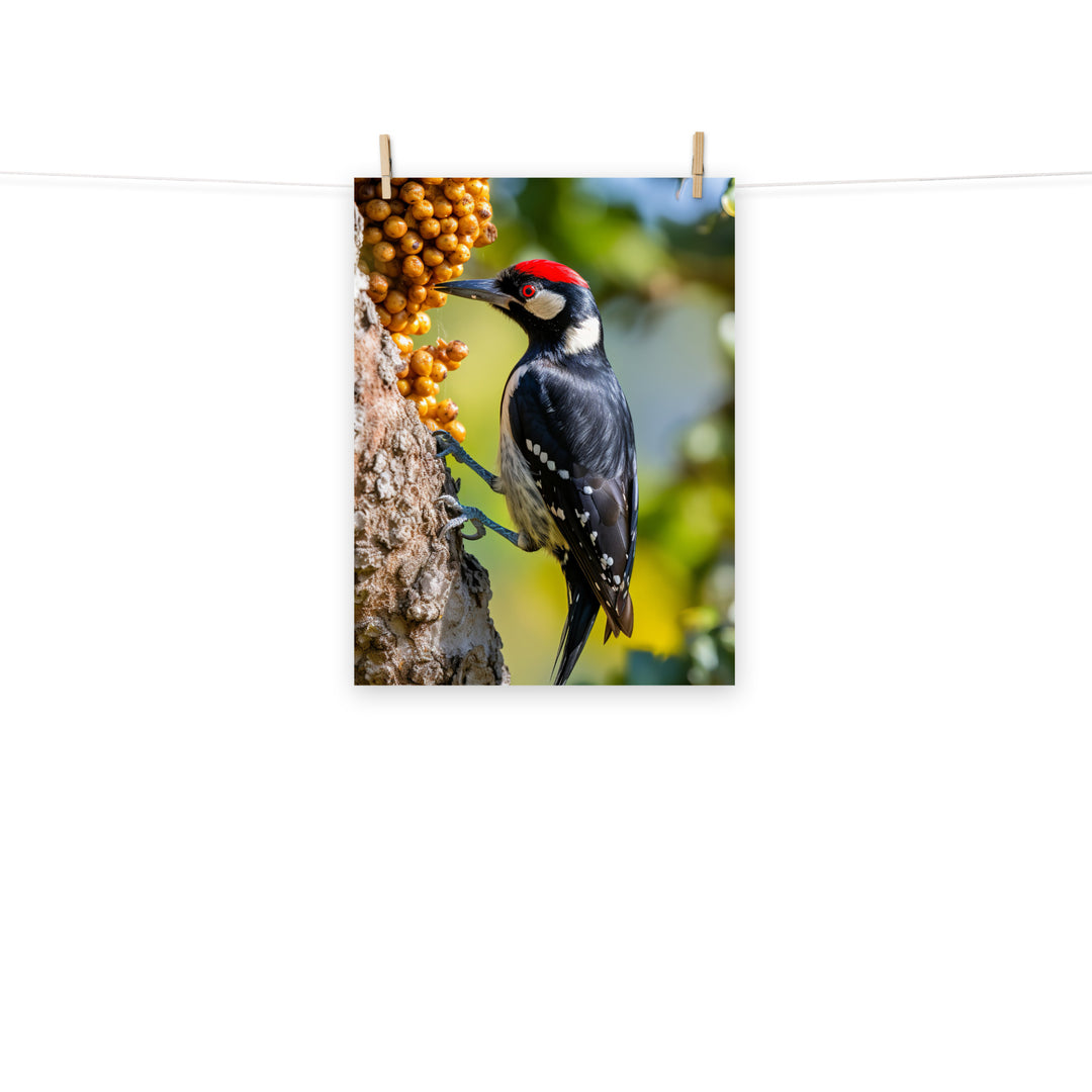 Woodpecker Photo paper poster - PosterfyAI.com