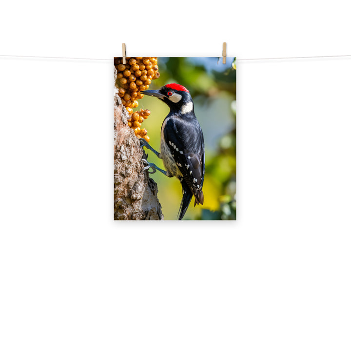 Woodpecker Photo paper poster - PosterfyAI.com