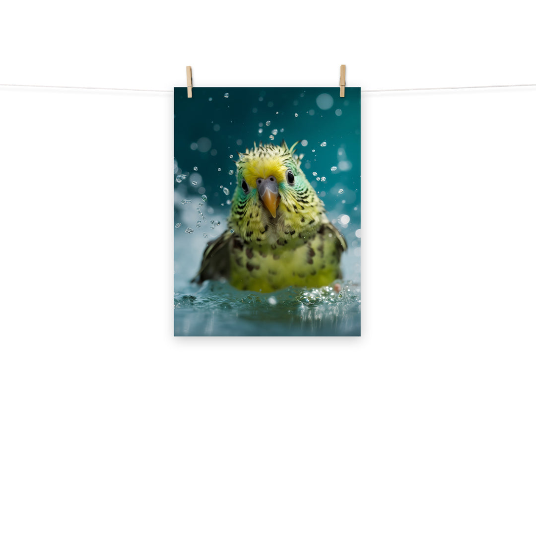 Budgerigar Photo paper poster - PosterfyAI.com