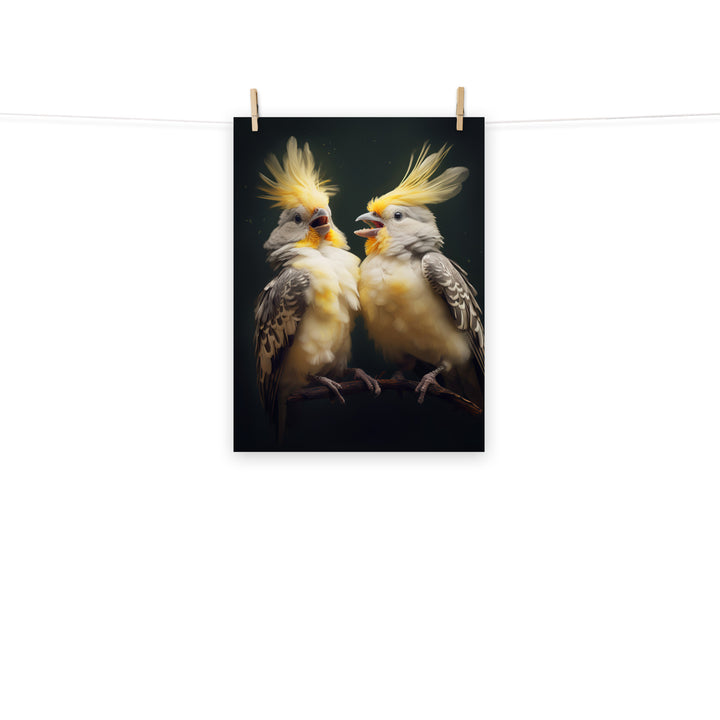Cockatiels Photo paper poster - PosterfyAI.com