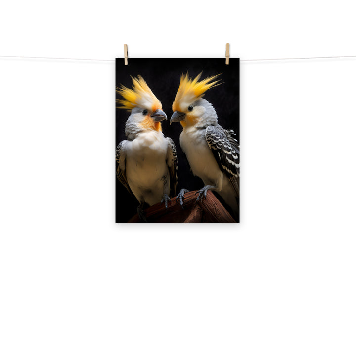 Cockatiels Photo paper poster - PosterfyAI.com
