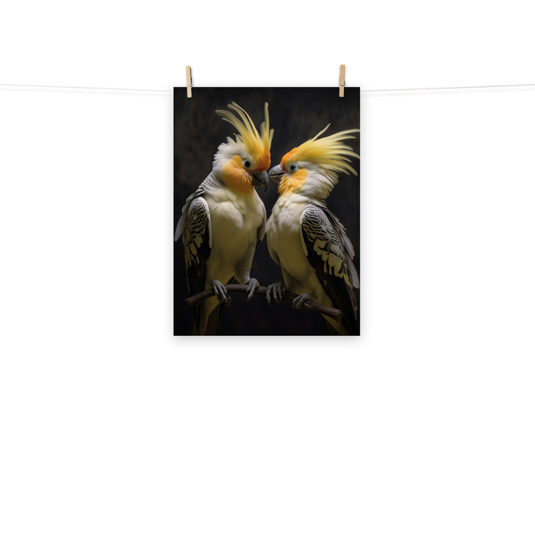 Cockatiels Photo paper poster - PosterfyAI.com
