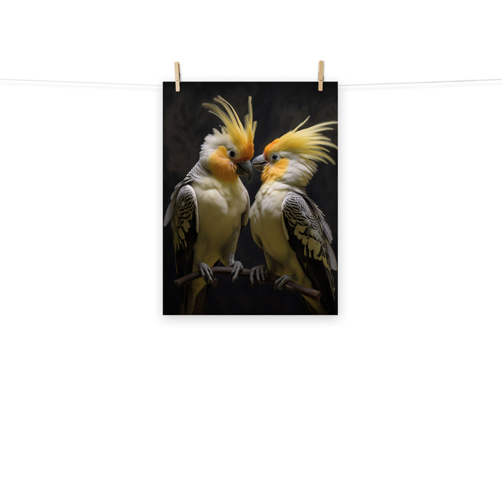 Cockatiels Photo paper poster - PosterfyAI.com