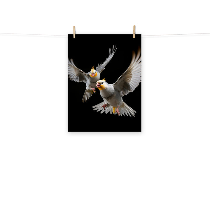 Cockatiels Photo paper poster - PosterfyAI.com