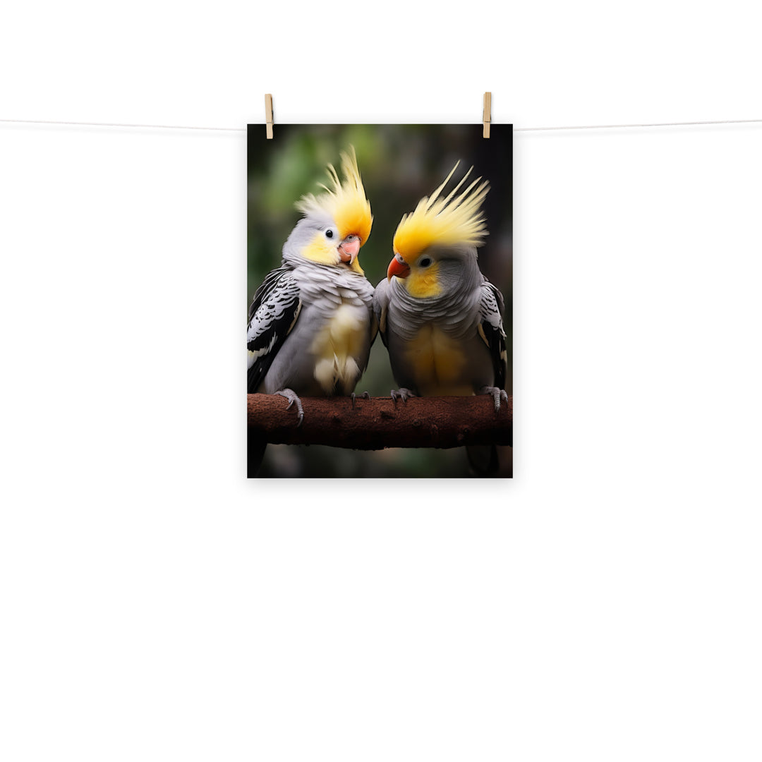 Cockatiels Photo paper poster - PosterfyAI.com