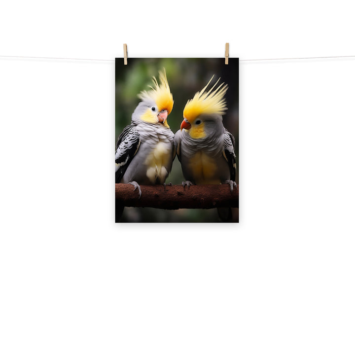 Cockatiels Photo paper poster - PosterfyAI.com