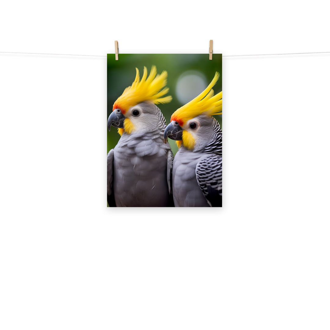 Cockatiels Photo paper poster - PosterfyAI.com