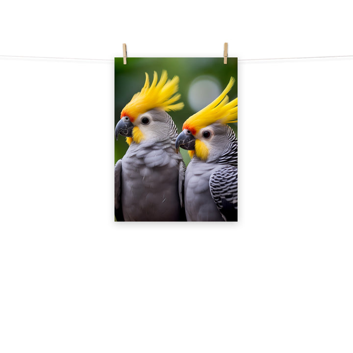 Cockatiels Photo paper poster - PosterfyAI.com