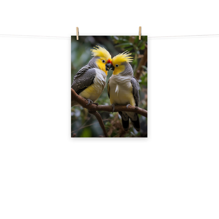 Cockatiels Photo paper poster - PosterfyAI.com