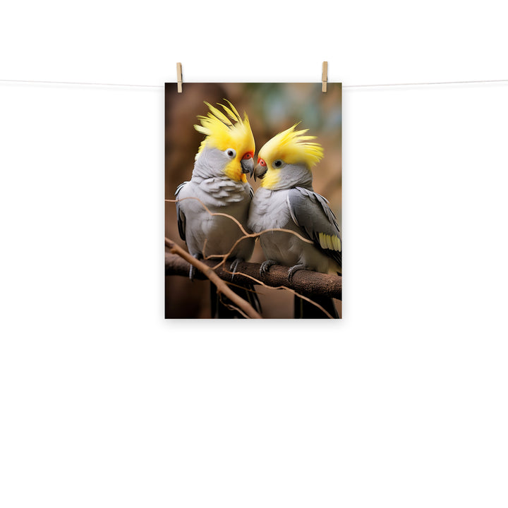 Cockatiels Photo paper poster - PosterfyAI.com