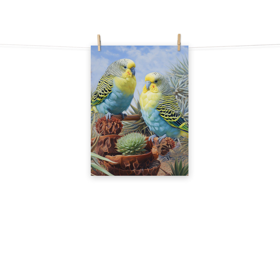 Budgerigar Photo paper poster - PosterfyAI.com