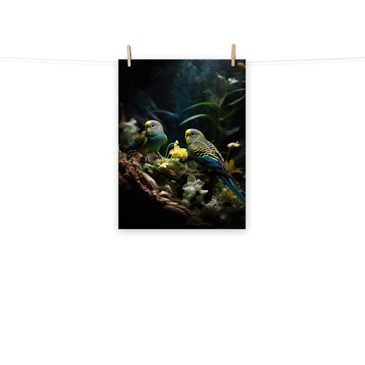 Budgerigar Photo paper poster - PosterfyAI.com