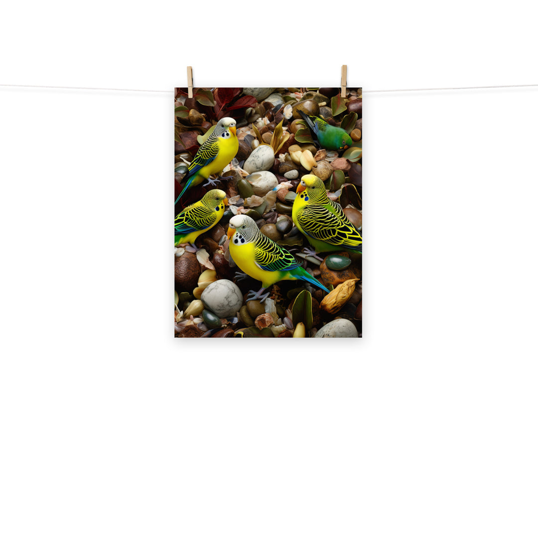 Budgerigar Photo paper poster - PosterfyAI.com