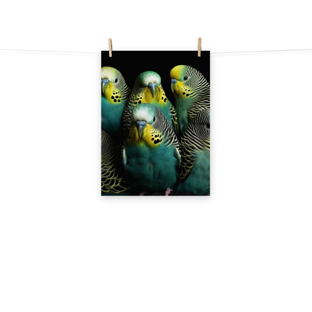Budgerigar Photo paper poster - PosterfyAI.com