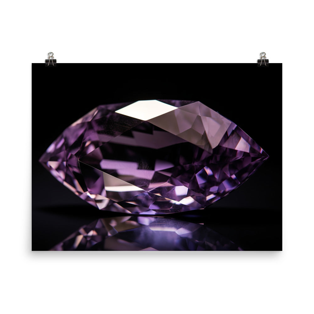 A stunning purple diamond photo paper poster - Posterfy.AI