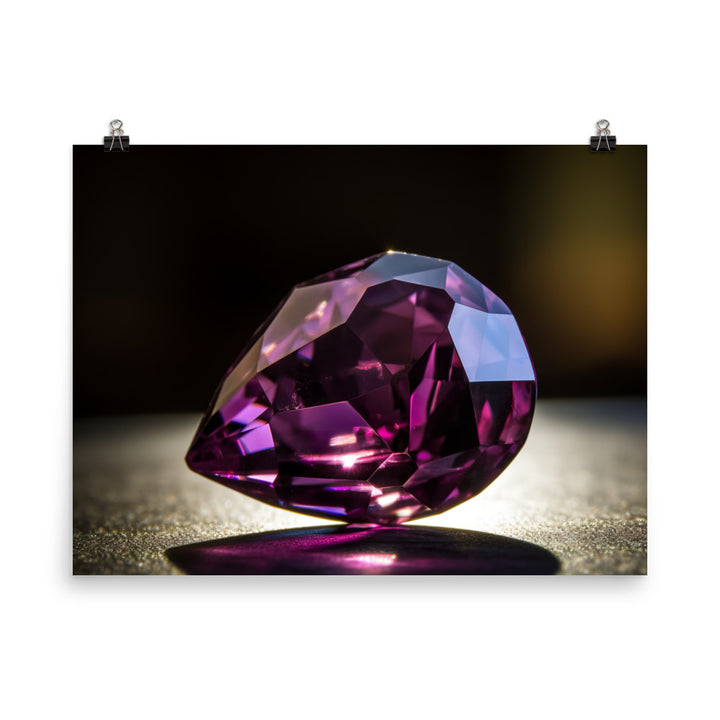 A regal purple diamond photo paper poster - Posterfy.AI