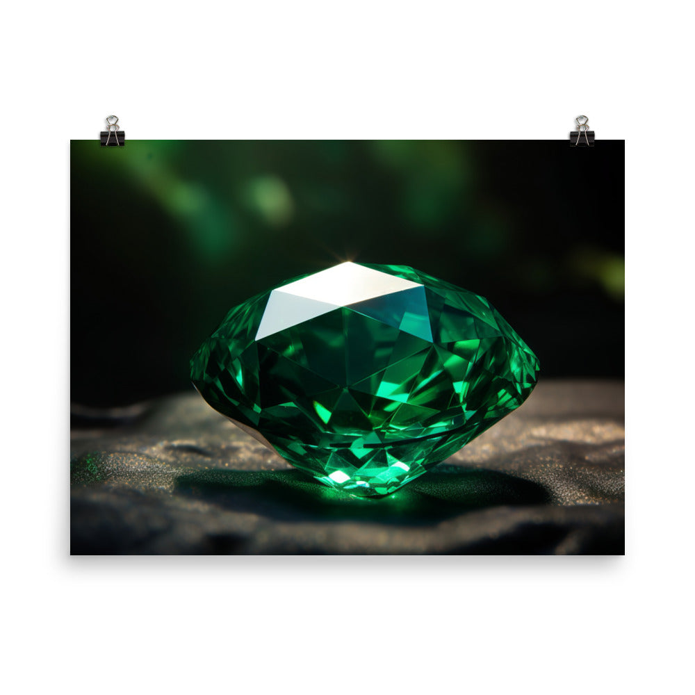 A large green diamond photo paper poster - Posterfy.AI