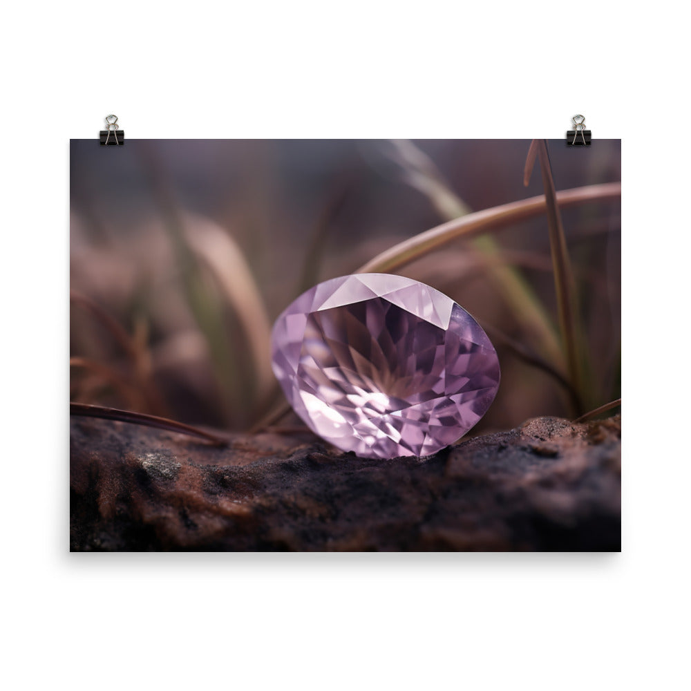 A breathtaking purple diamond photo paper poster - Posterfy.AI