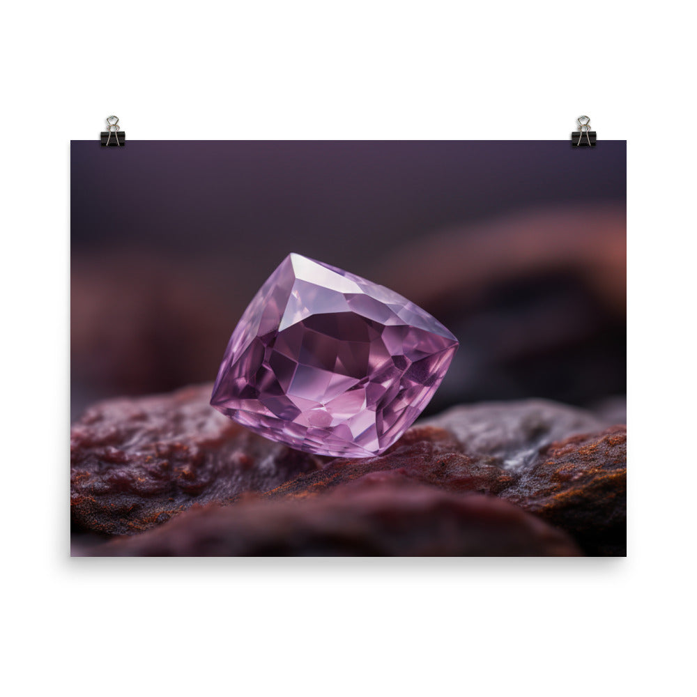 A breathtaking purple diamond photo paper poster - Posterfy.AI