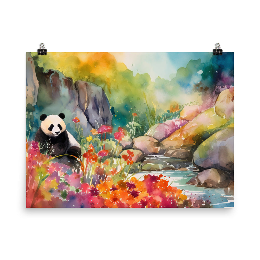 Pandas Playground photo paper poster - Posterfy.AI