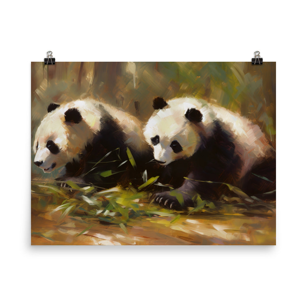 Panda Pals photo paper poster - Posterfy.AI