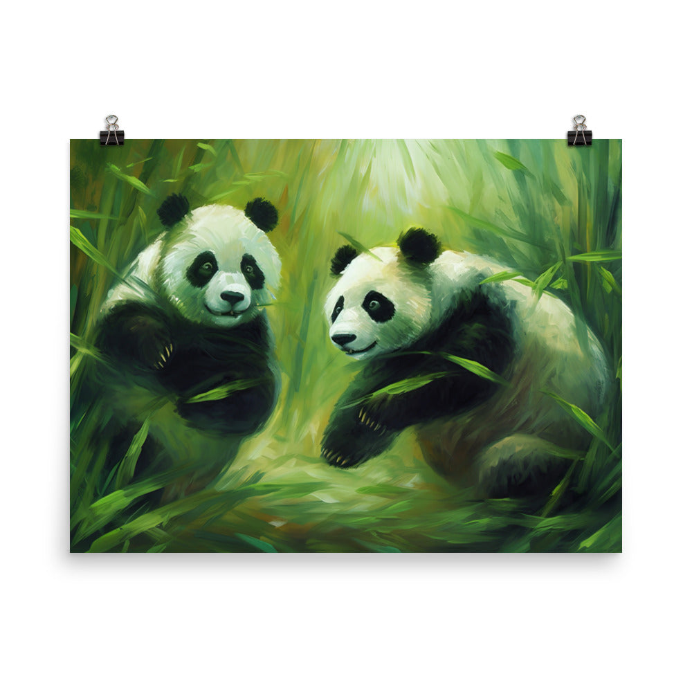 Panda Pals photo paper poster - Posterfy.AI