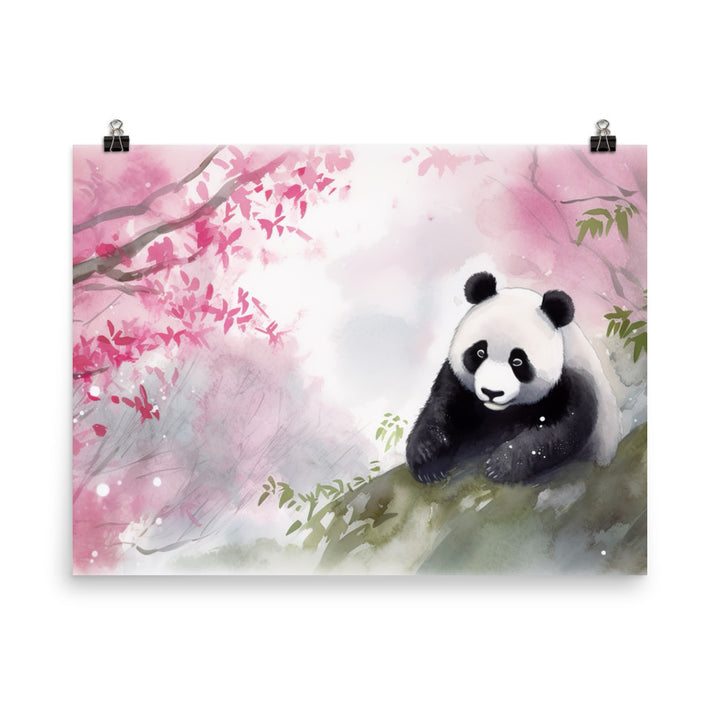 Panda in a Bamboo Grove photo paper poster - Posterfy.AI