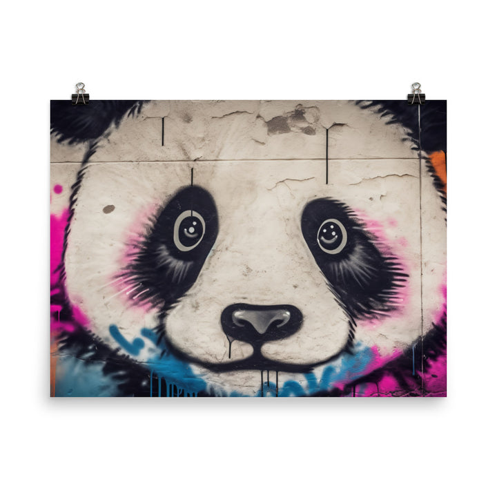 Panda Graffiti photo paper poster - Posterfy.AI