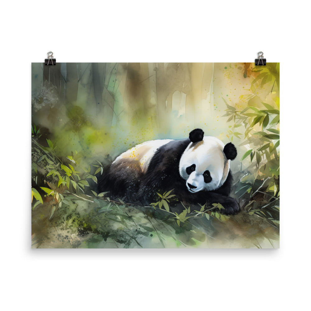 Panda Bliss photo paper poster - Posterfy.AI