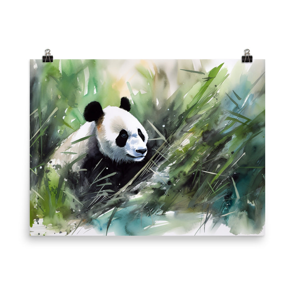 Panda Bliss photo paper poster - Posterfy.AI