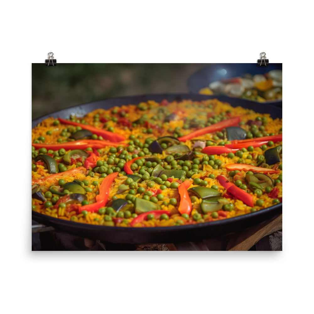 Vegetable Paella photo paper poster - Posterfy.AI