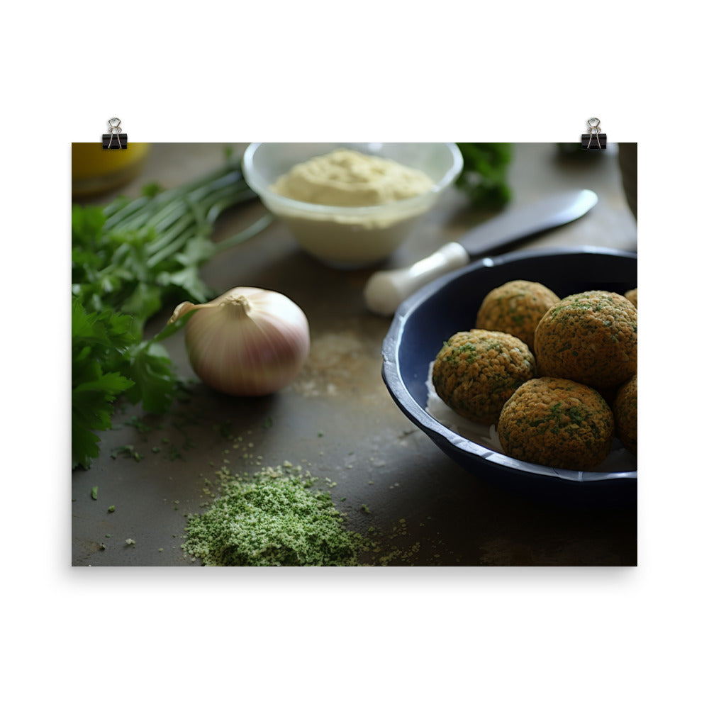 Traditional Falafel Recipe photo paper poster - Posterfy.AI