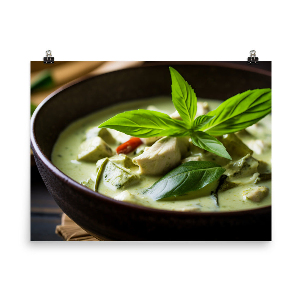 Thai Green Curry photo paper poster - Posterfy.AI
