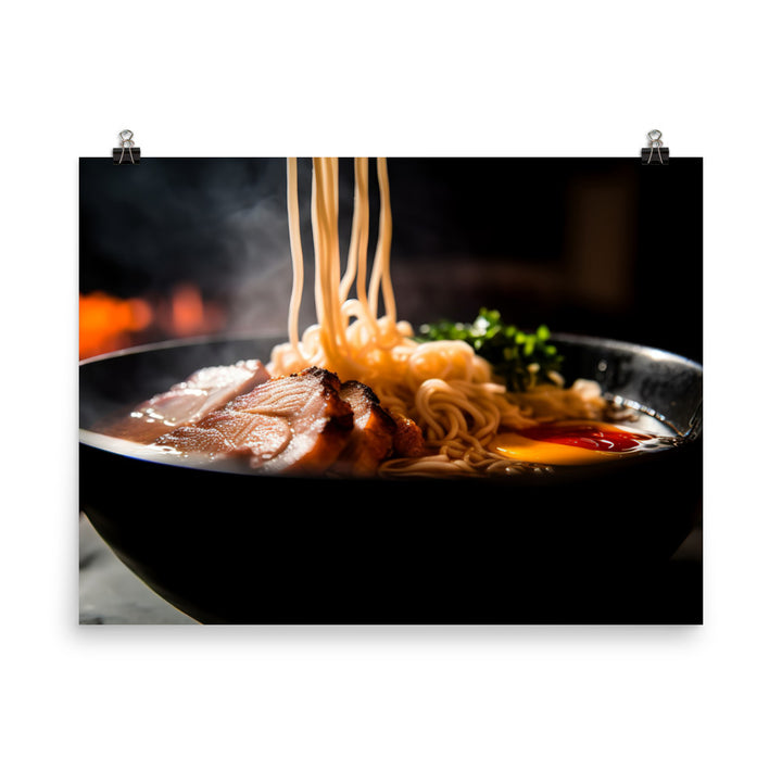 Steamy Pork Ramen photo paper poster - Posterfy.AI