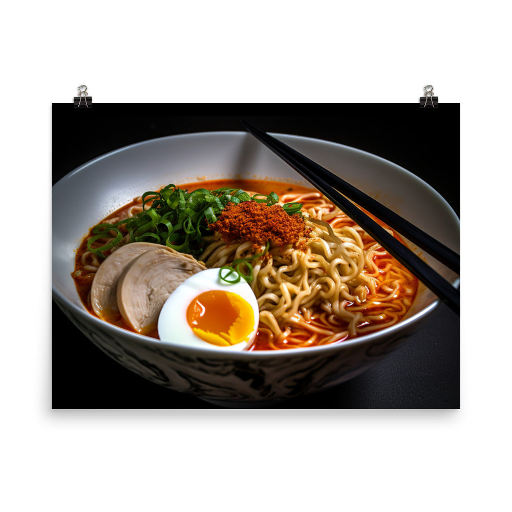 Spicy Chicken Ramen photo paper poster - Posterfy.AI