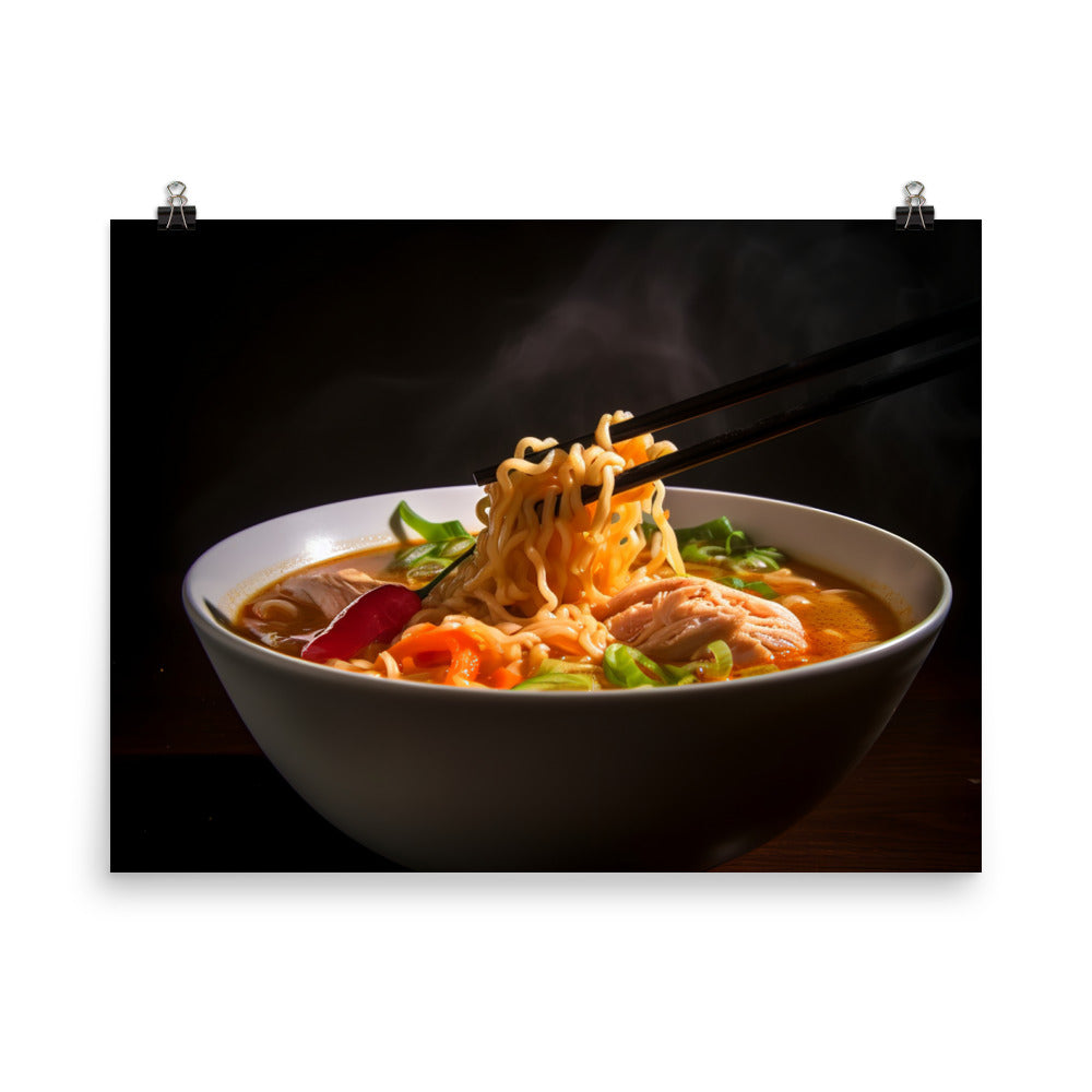 Spicy Chicken Ramen photo paper poster - Posterfy.AI