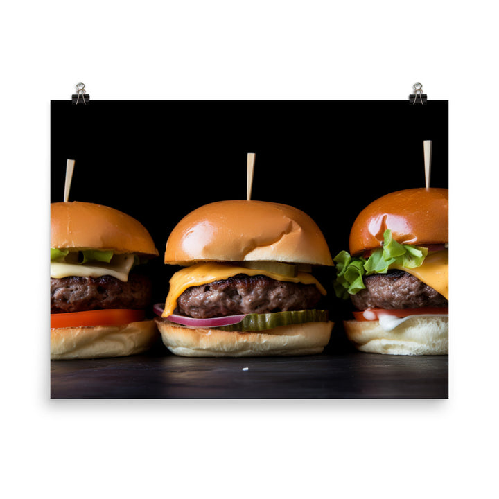 Slider Burgers photo paper poster - Posterfy.AI