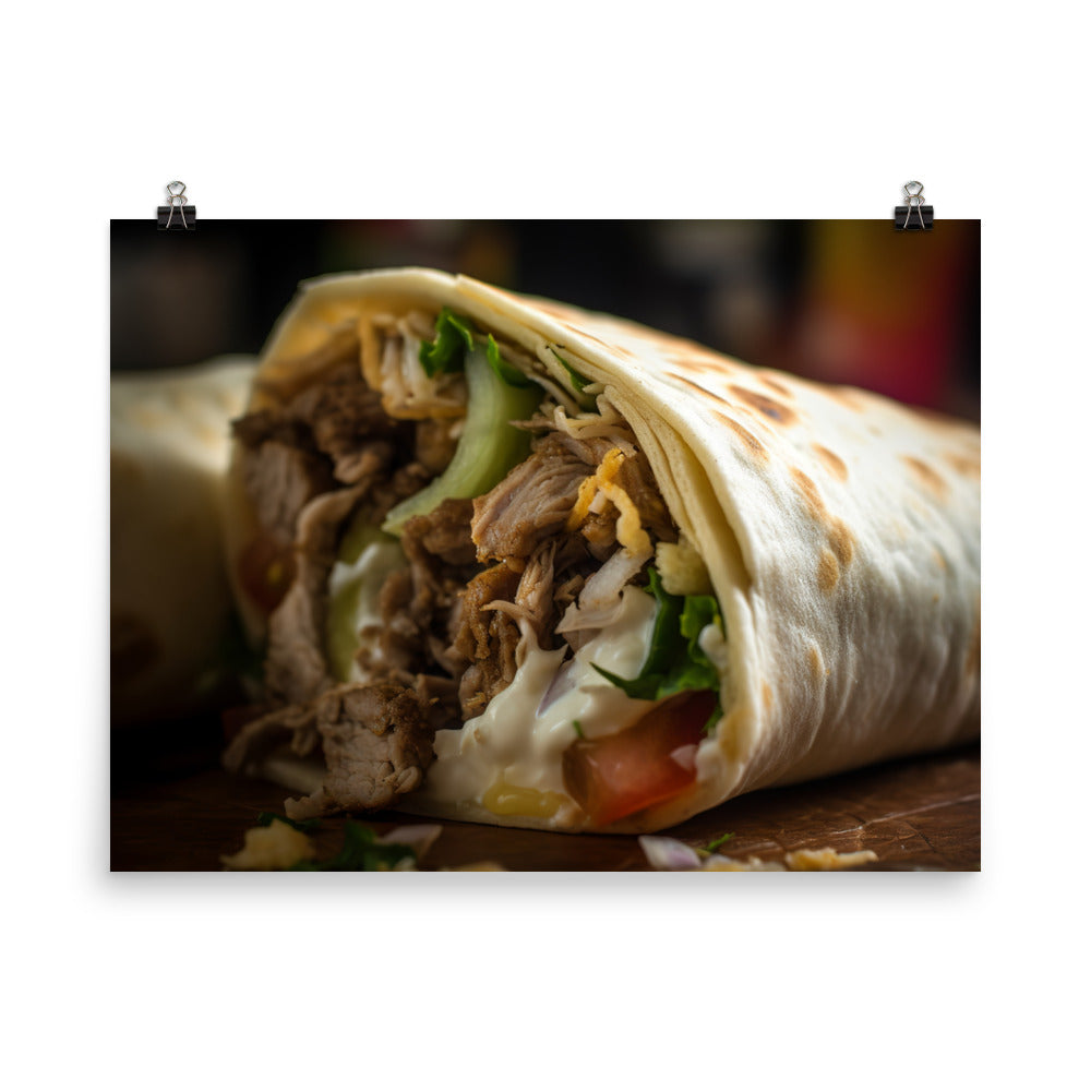 Shawarma Delight photo paper poster - Posterfy.AI