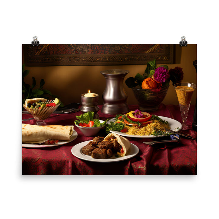 Rich and exotic flavors of shawarma photo paper poster - Posterfy.AI