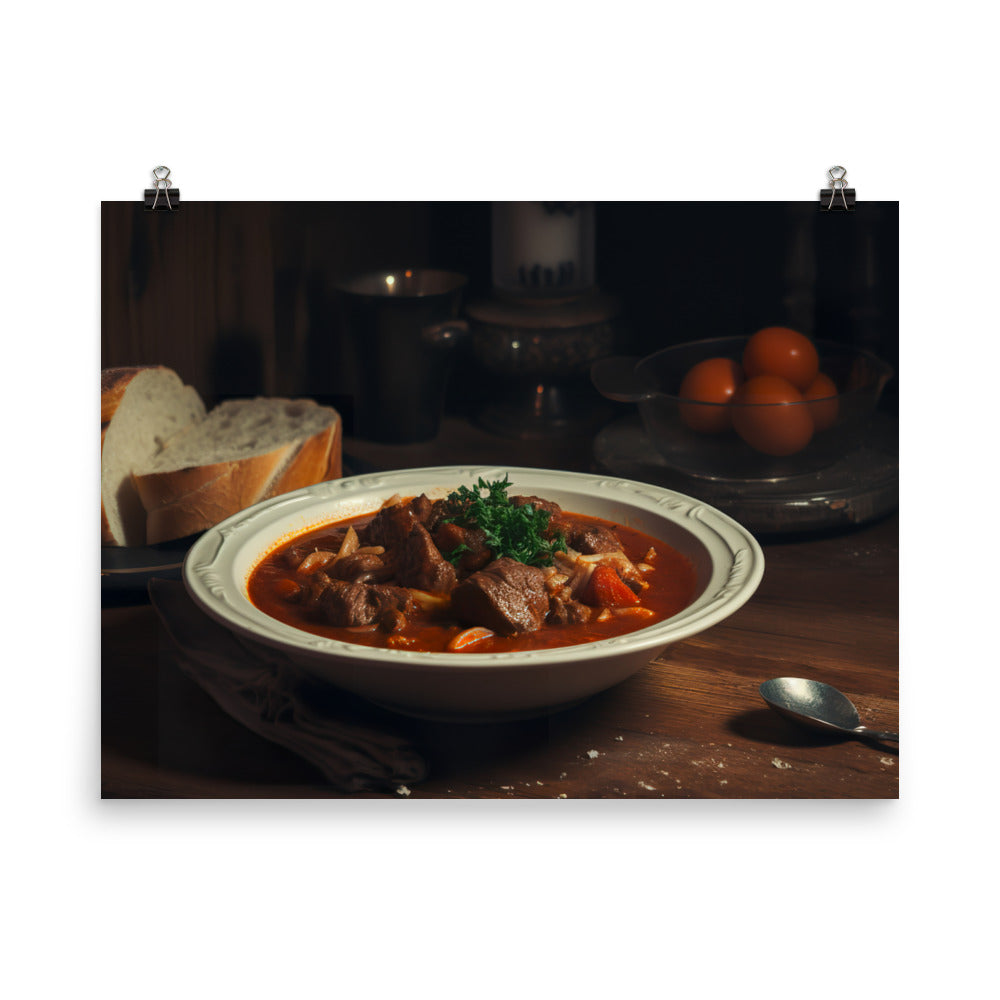 Goulash - A hearty and filling stew photo paper poster - Posterfy.AI