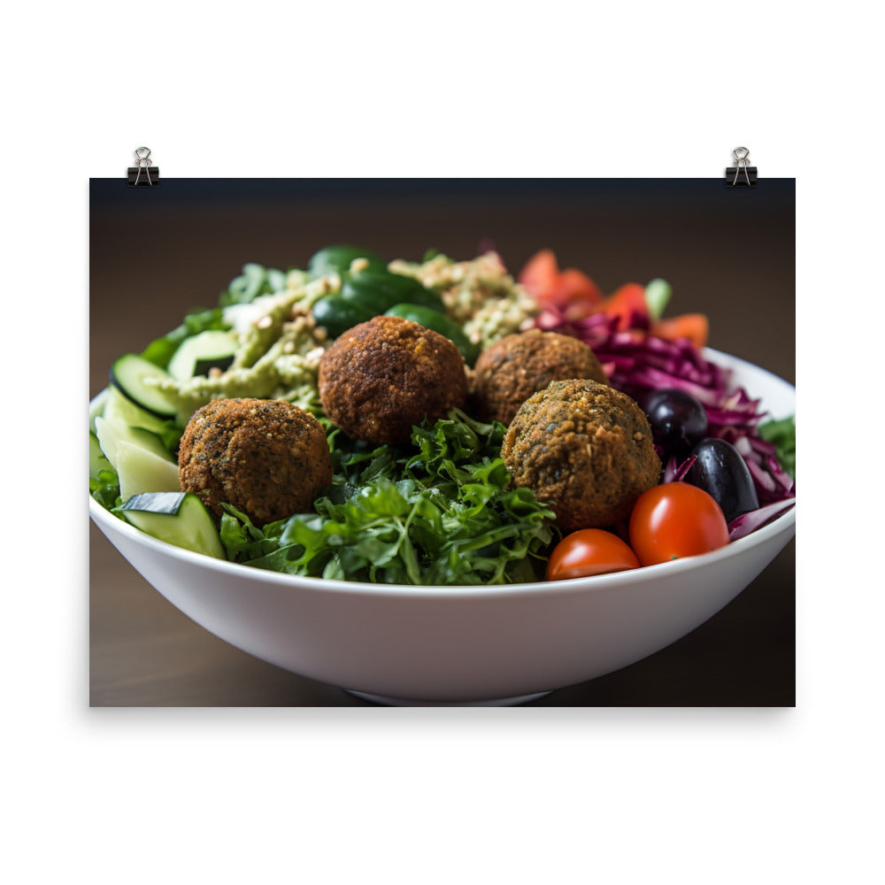 Falafel Salad Bowl photo paper poster - Posterfy.AI