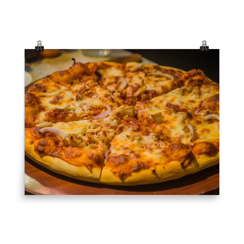 Delicious Pizza photo paper poster - Posterfy.AI