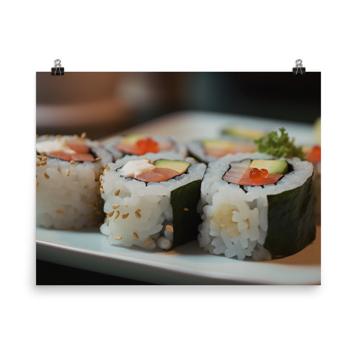 Delicious and Healthy Sushi Options photo paper poster - Posterfy.AI