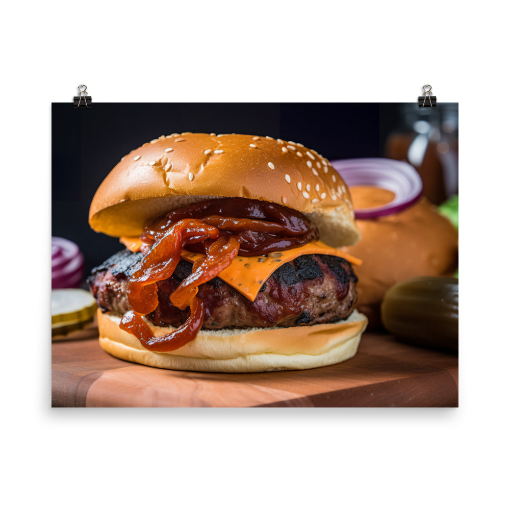 BBQ Burgers photo paper poster - Posterfy.AI